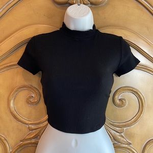 NWT Garage lace up back crop top